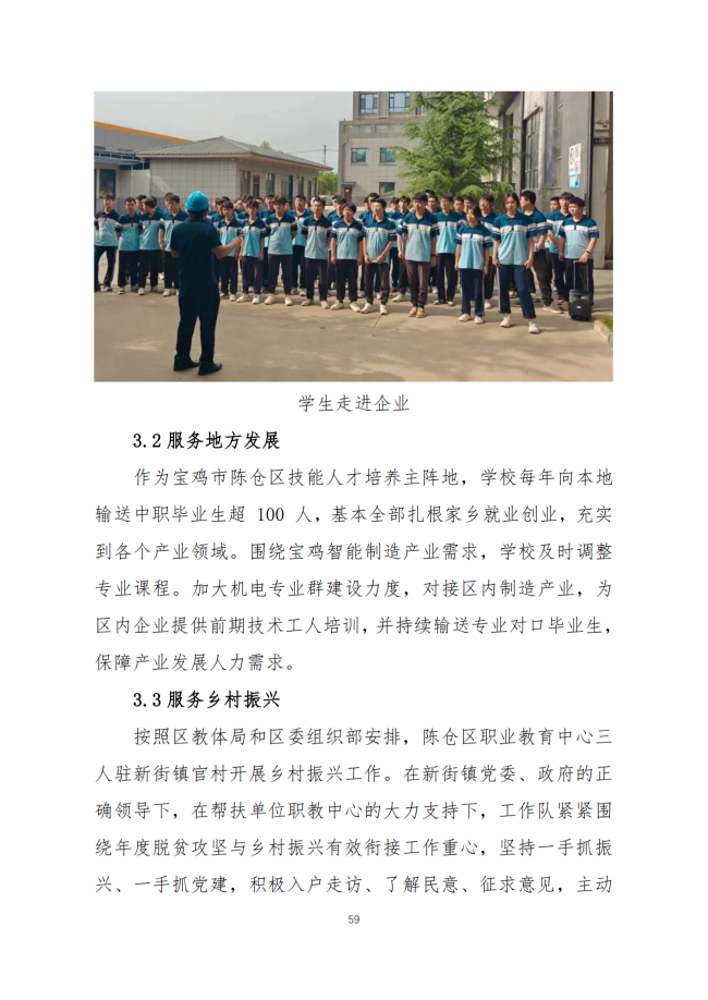 宝鸡市陈仓区职业教育中心2024年度质量报告