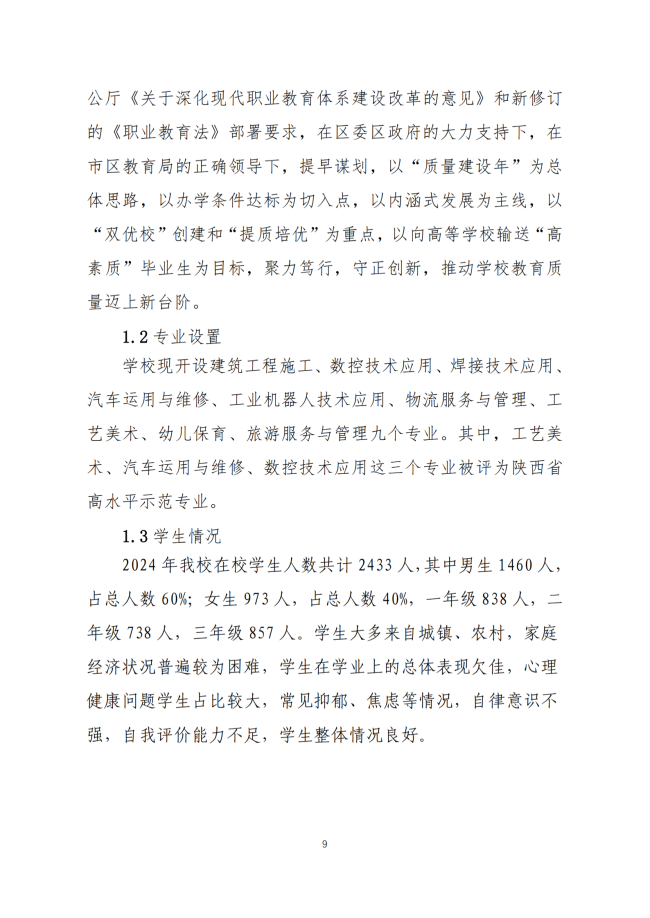 宝鸡市陈仓区职业教育中心2024年度质量报告